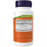 NOW Foods etiqueta con información nutrimental y certificaciones visibles y claras
