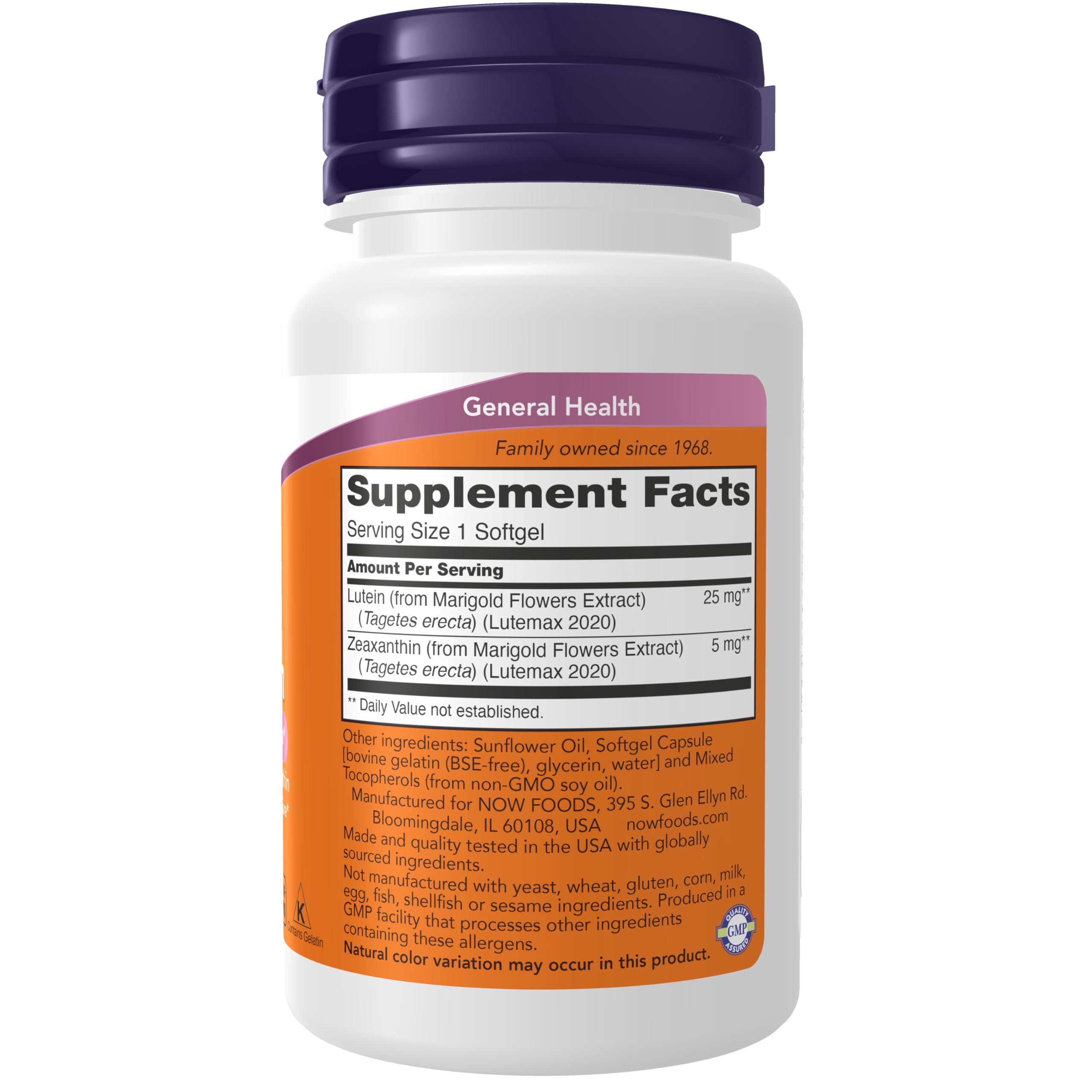 NOW Foods primer plano de softgel muestra textura y fácil ingestión