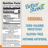 NOW Foods sobre abierto con polvo de stevia destacando textura y fácil dosificación