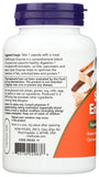 Now Foods frasco junto a moneda para comparar tamaño y portabilidad