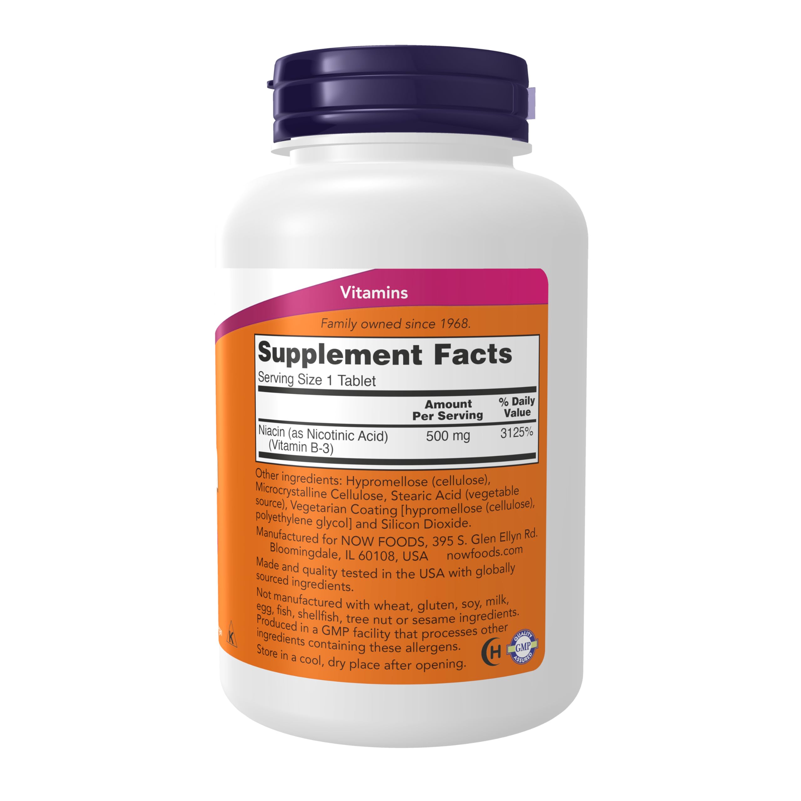 NOW Foods primer plano de tableta mostrando textura y recubrimiento