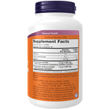 NOW Foods tableta en primer plano, detalle de tamaño y recubrimiento para fácil ingesta