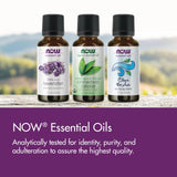 Comparación de tamaño de la botella NOW Foods 1 oz para referencia de escala