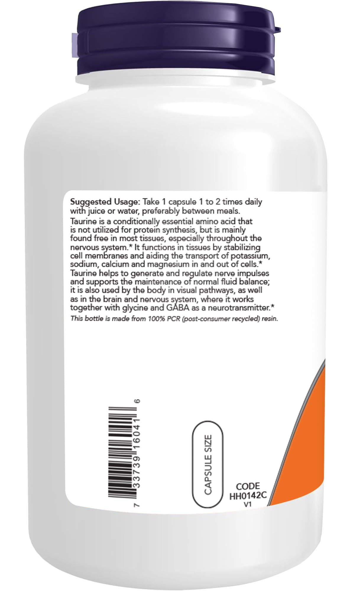 NOW Foods etiqueta con lista de ingredientes y beneficios de calidad y pureza