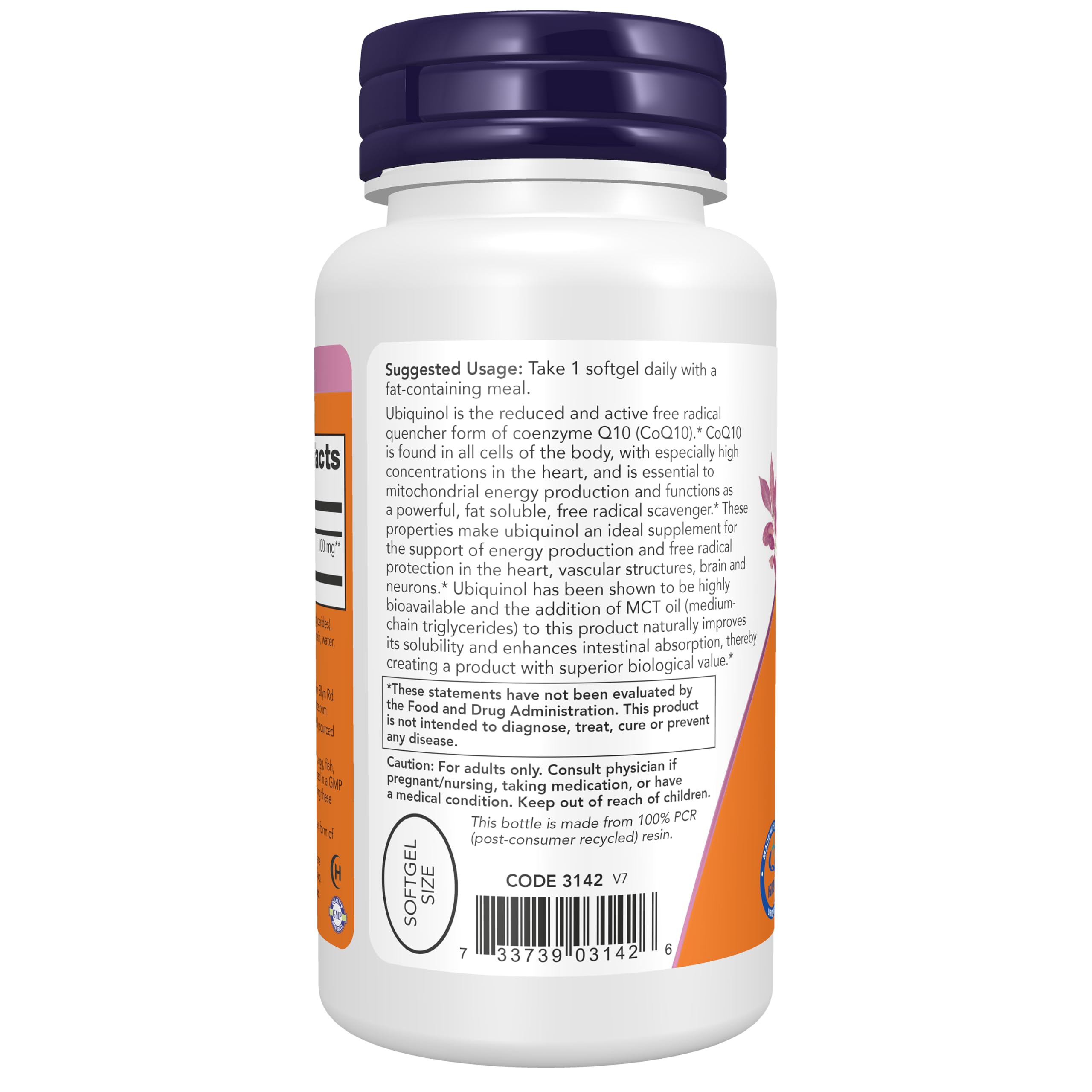NOW Foods softgels en la palma de la mano para comparar tamaño y conveniencia de toma