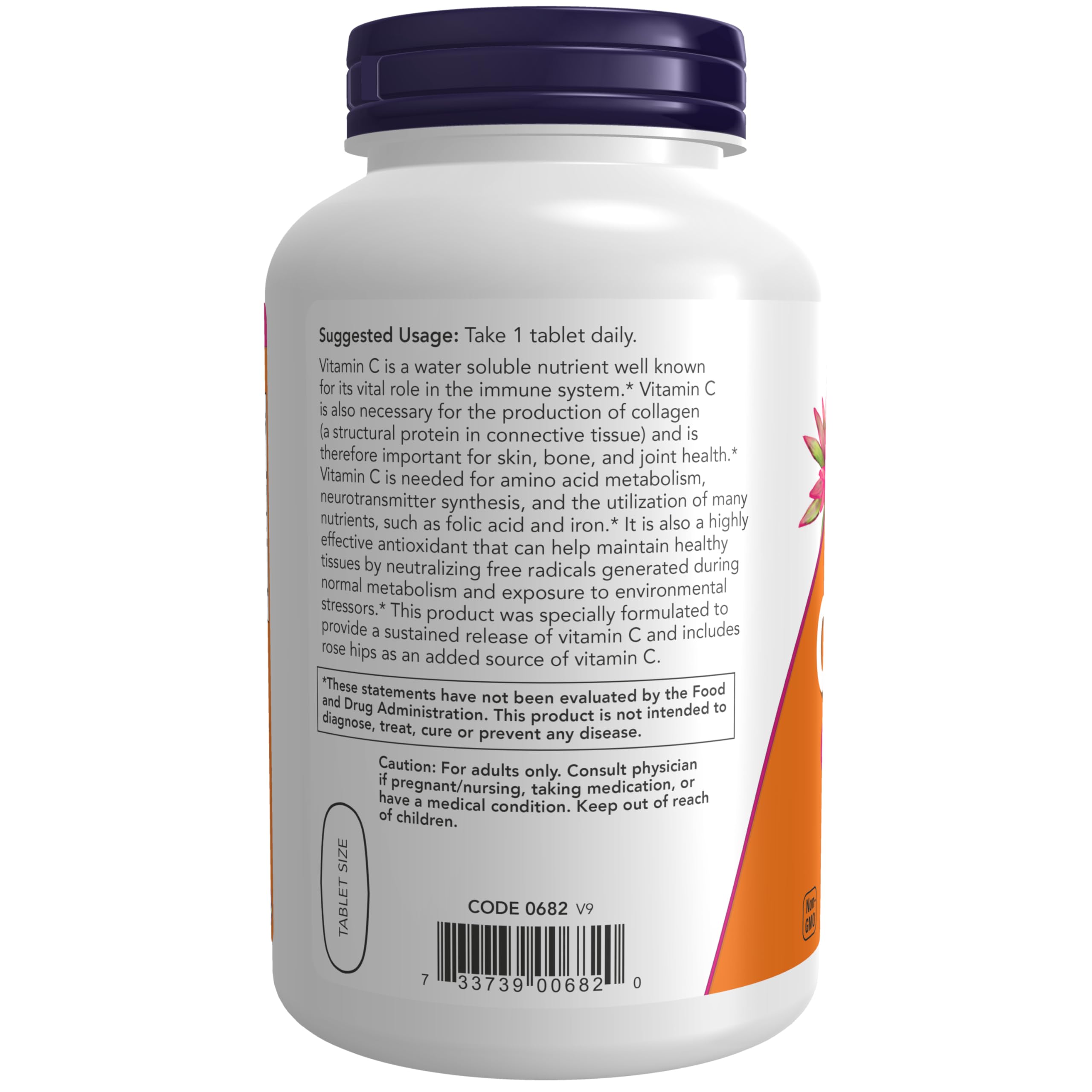 NOW Foods persona tomando tableta con vaso, conveniencia diaria