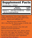 Detalle de textura del softgel NOW Foods y apariencia del contenido