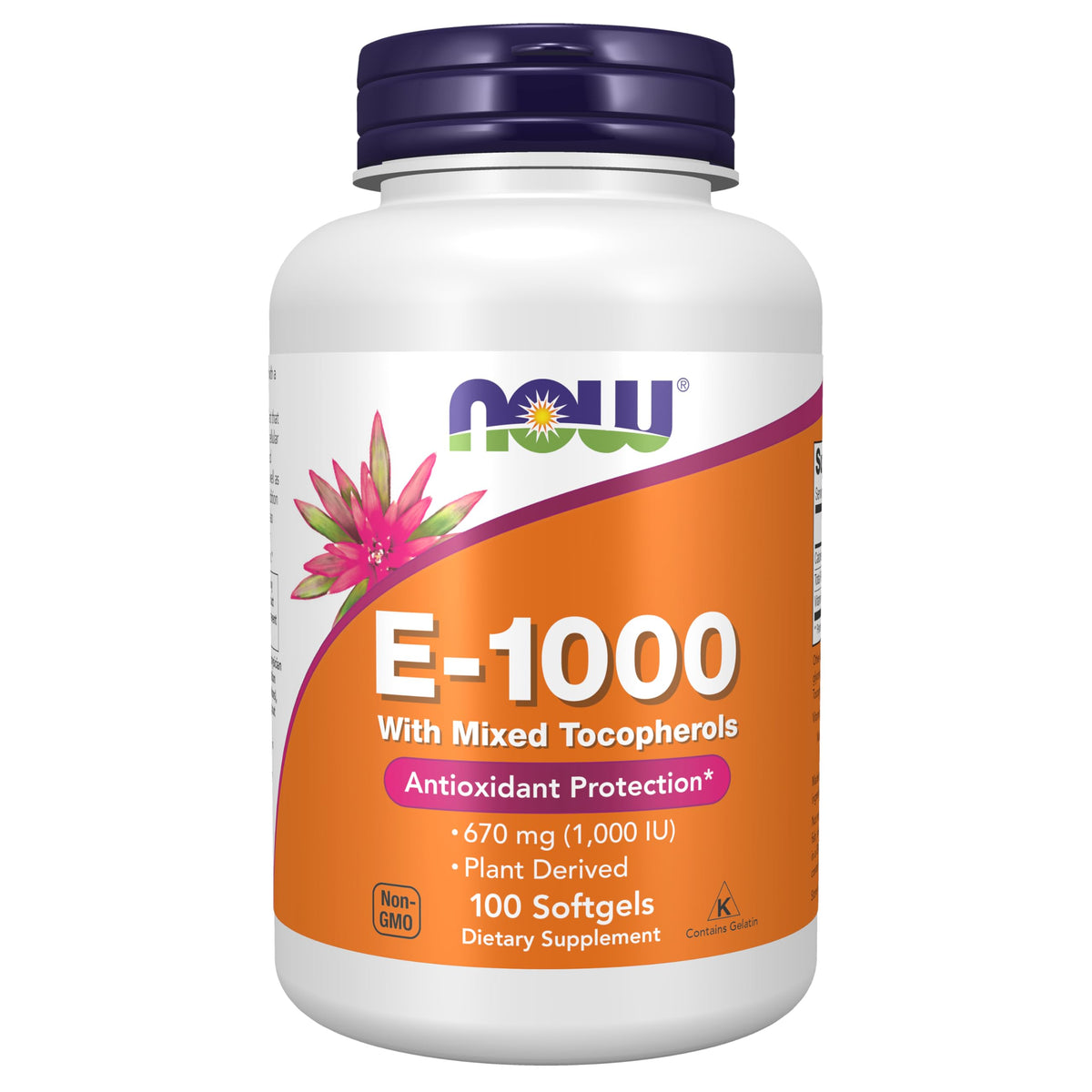 NOW Foods botella frontal mostrando cápsulas blandas y beneficios antioxidantes