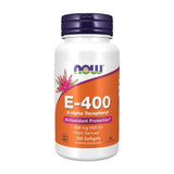 Ahora Foods Vitamin E-400 frente del envase mostrando 100 softgels y claridad de marca