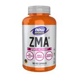 NOW Foods envase frontal mostrando 180 cápsulas y beneficios deportivos