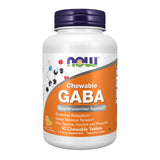 NOW Foods envase delantero del suplemento GABA mostrando la marca y cantidad