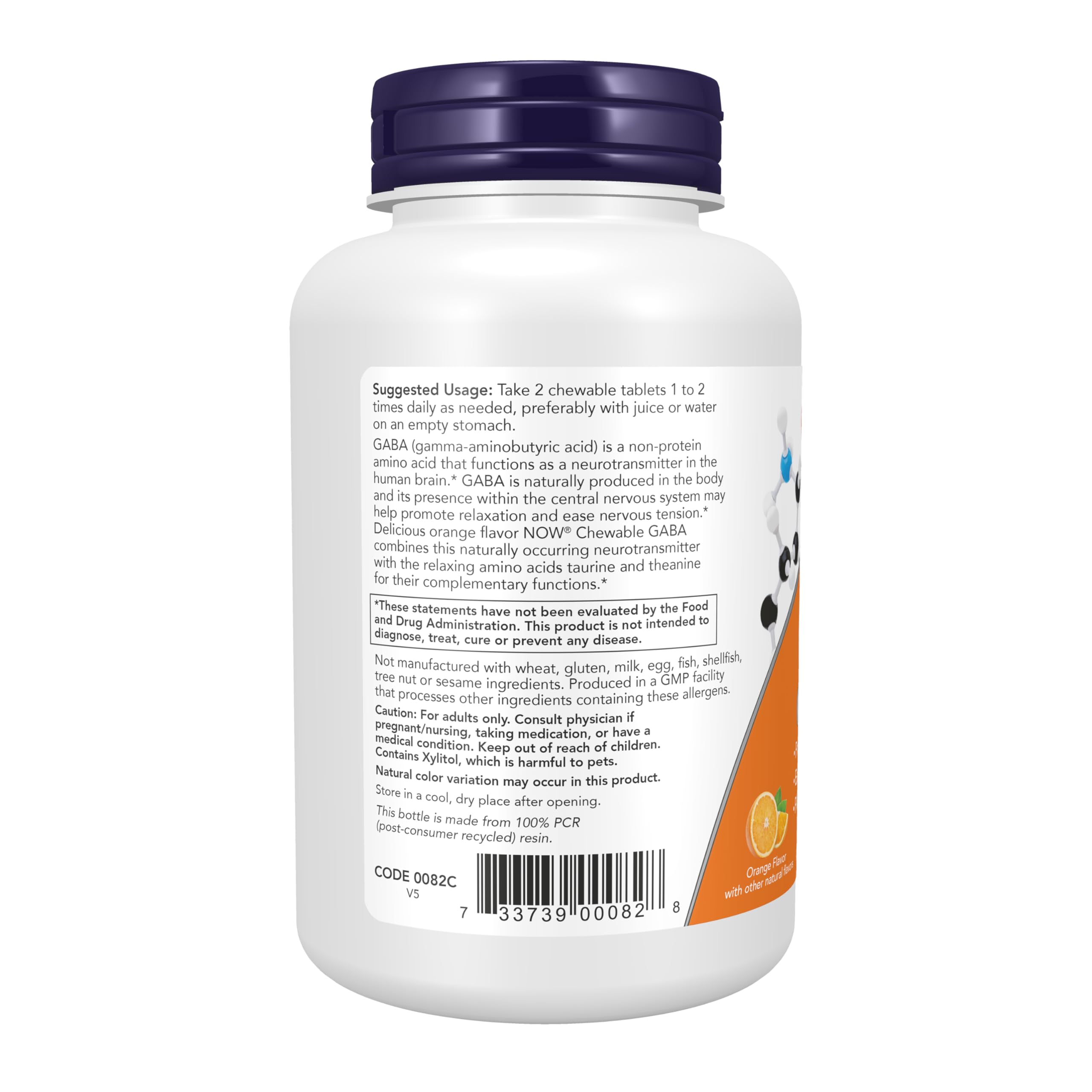 NOW Foods etiqueta nutricional y lista de ingredientes para transparencia