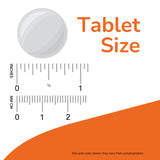 NOW Foods tabletas masticables dispersas que muestran el tamaño y apariencia