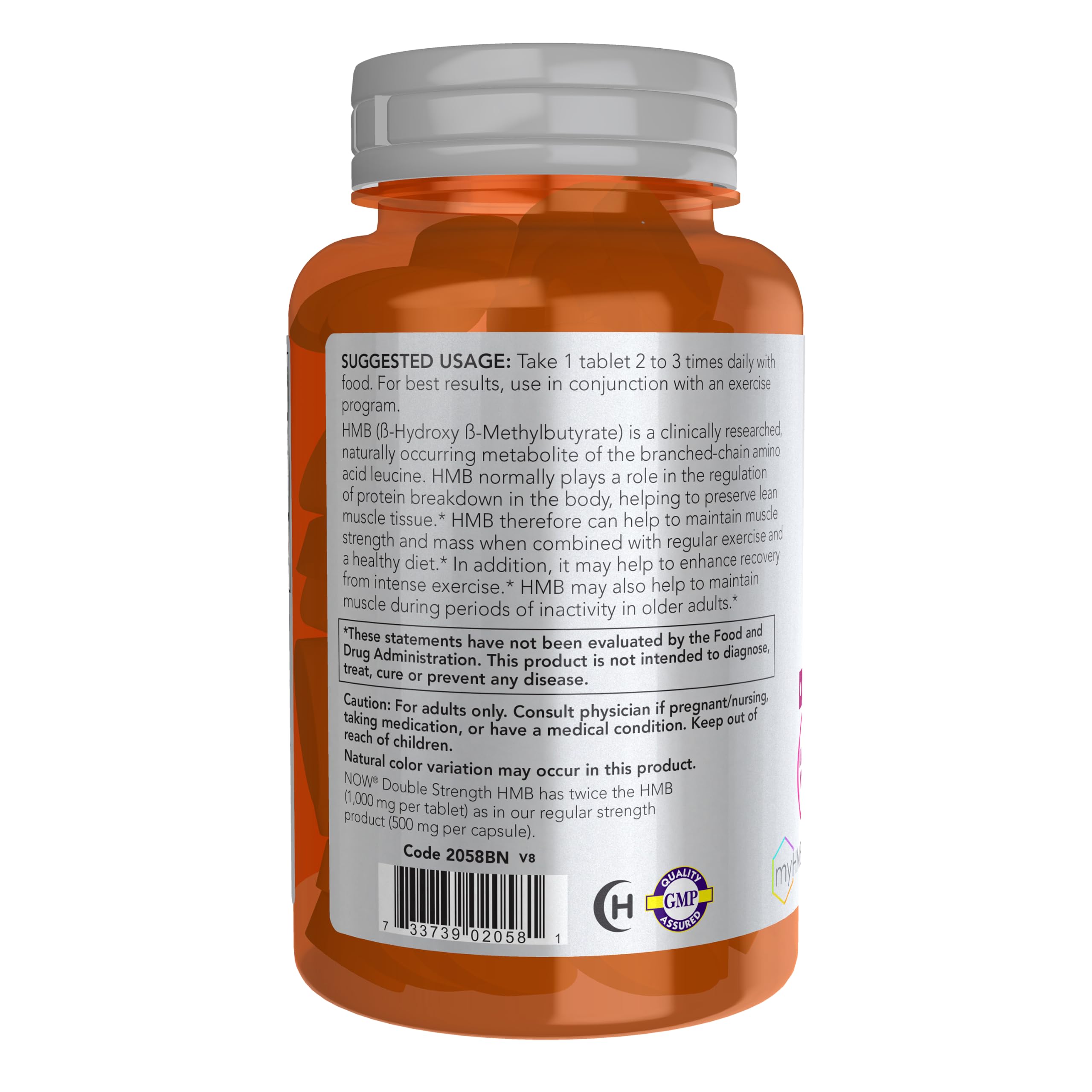 NOW Foods tableta en mano para comparar tamaño y dosificación práctica