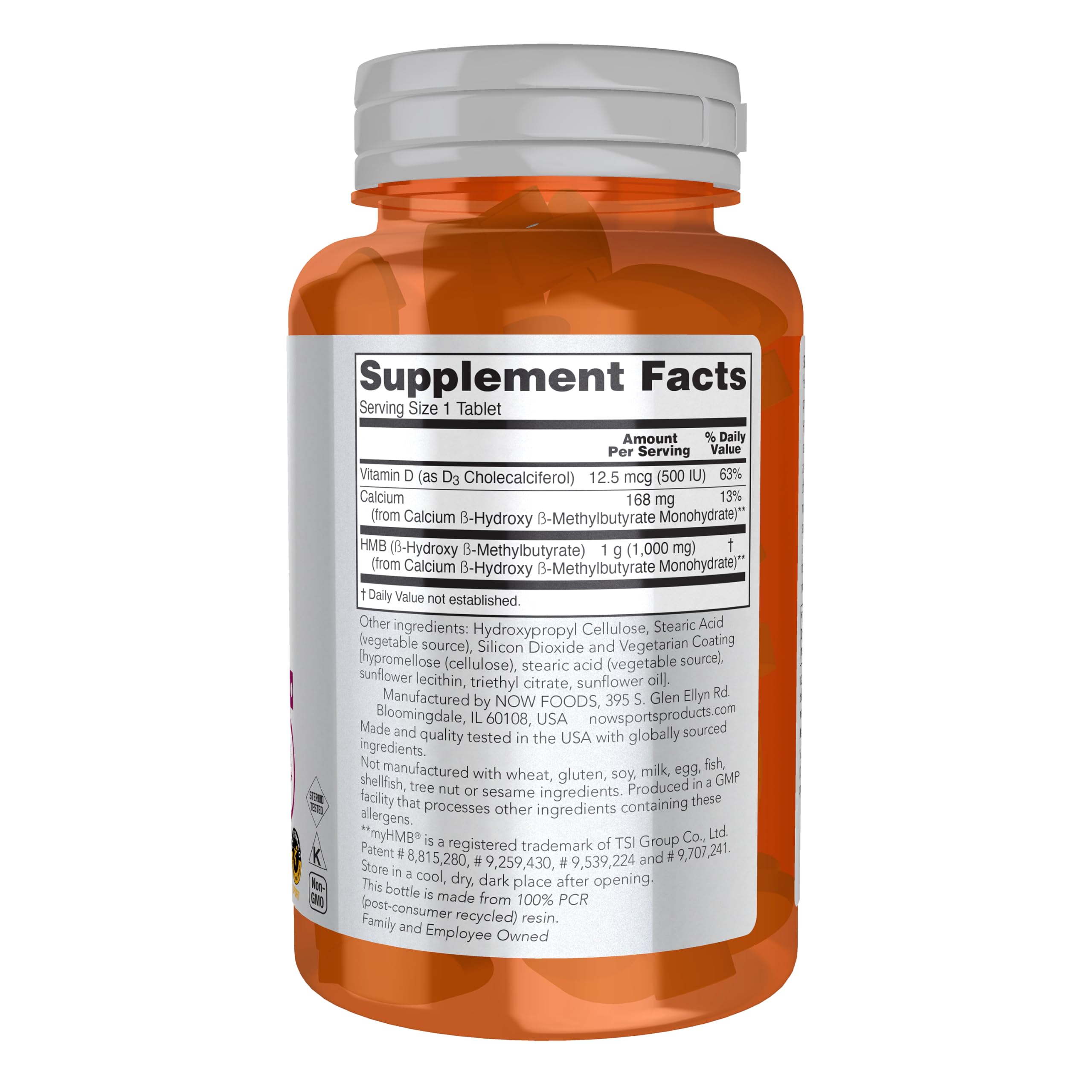 NOW Foods primer plano de tabletas mostrando textura y calidad