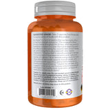NOW Foods etiqueta con información nutricional y certificación GMP visible