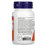 NOW Foods primer plano de softgel mostrando textura y color natural, absorción eficiente