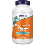 NOW Foods envase frontal del Magnesium Citrate 250 tabletas para apoyo diario