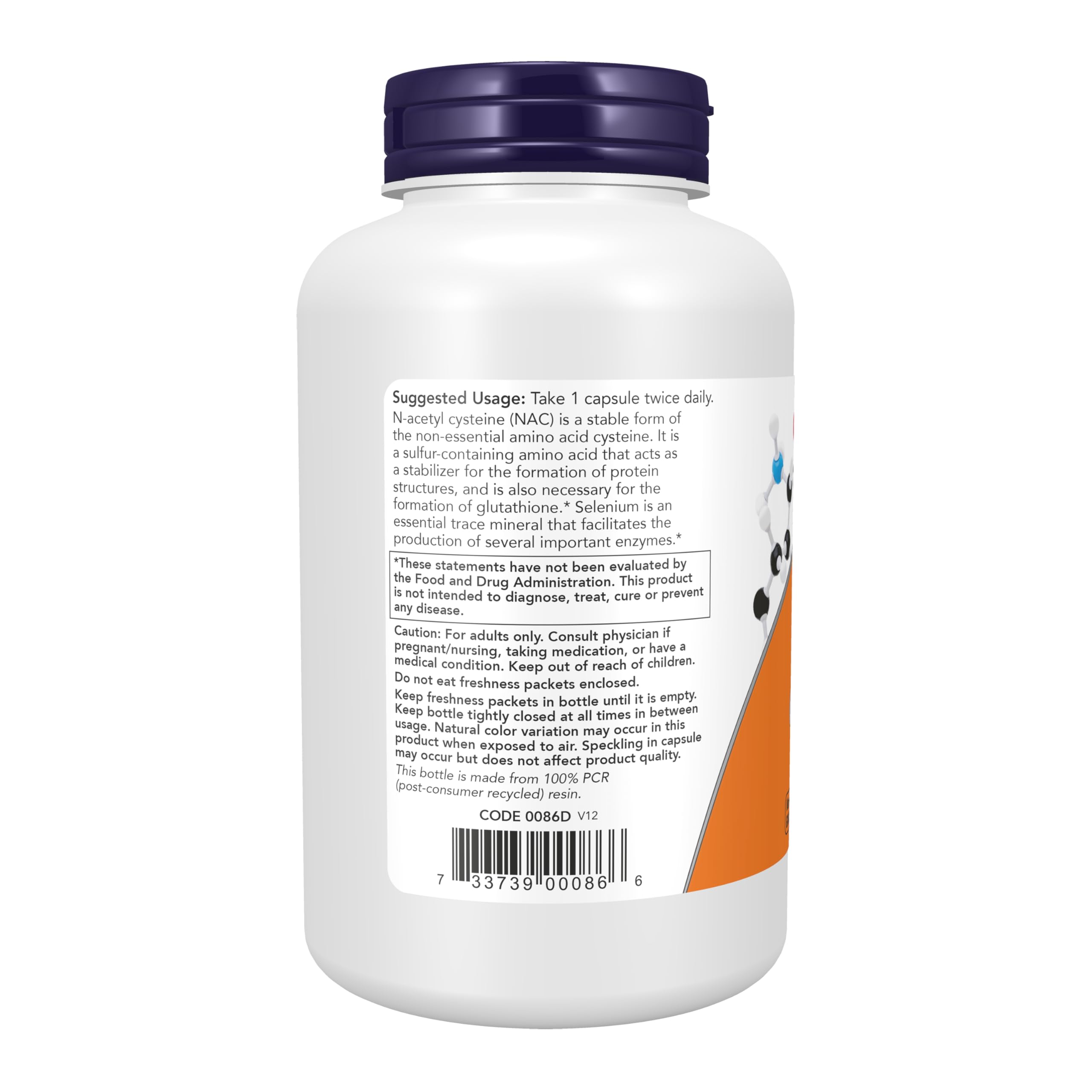 NOW cápsula vegetal abierta detalle que muestra formulación y absorción