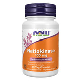 NOW Nattokinase frente del envase mostrando 60 cápsulas y beneficios