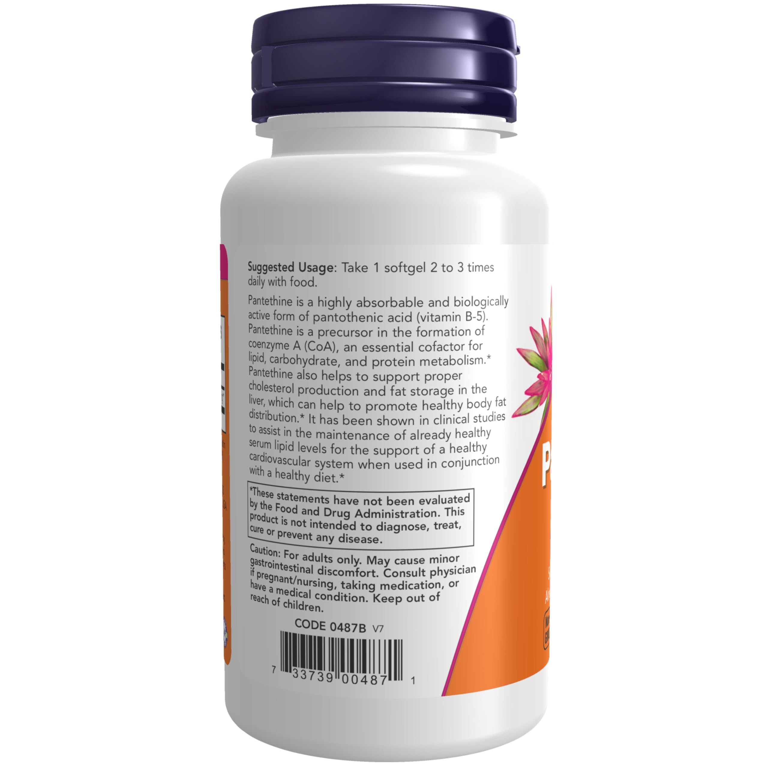 NOW Foods etiqueta con información nutricional clara y control de calidad