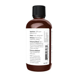 Etiqueta NOW Peppermint Oil detalle con nombre botánico y certificaciones de pureza