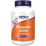 NOW Propolis frasco frontal mostrando 90 softgels y etiqueta clara