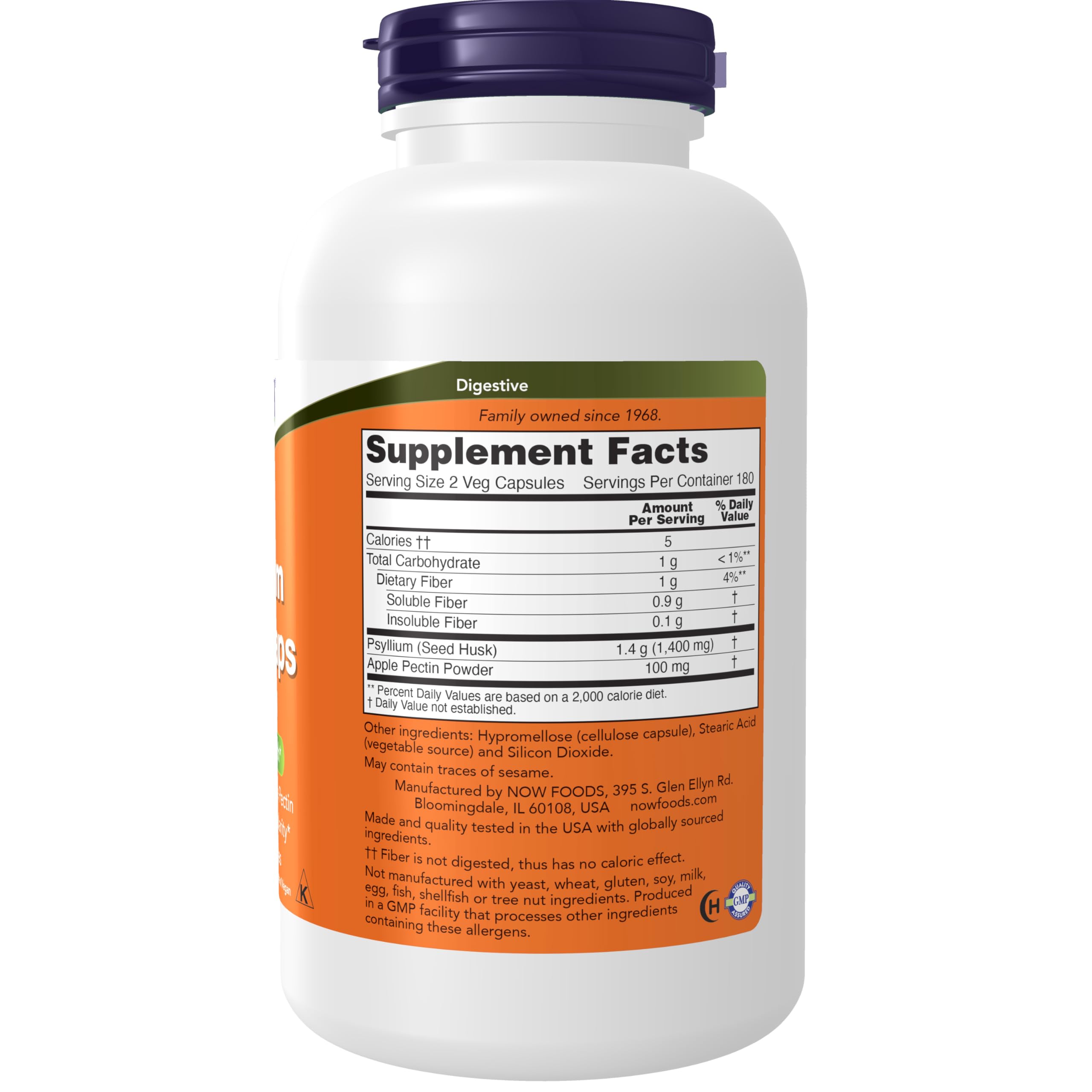 NOW Foods cápsula vegetal abierta para apreciar contenido y pureza