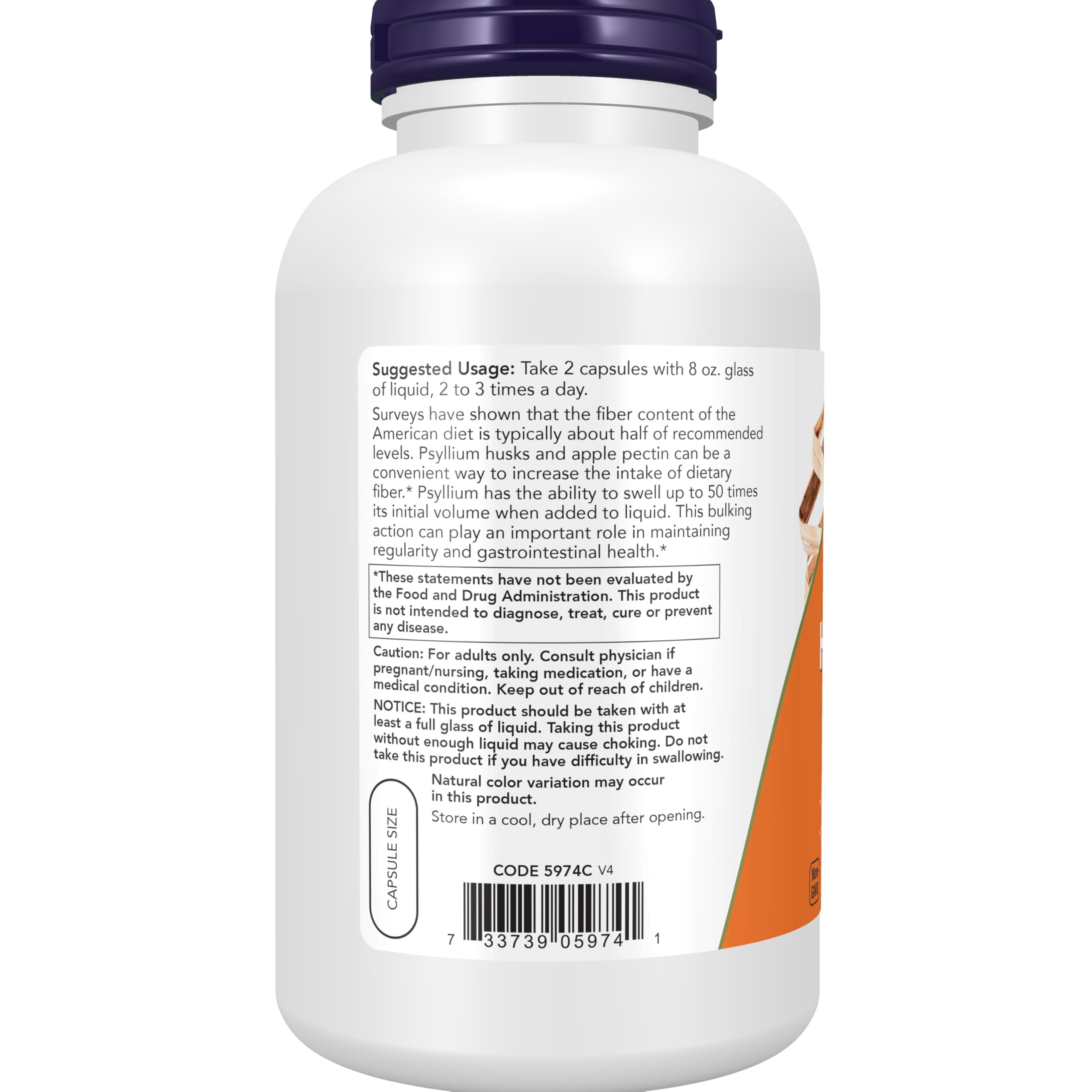 NOW Foods polvo de psyllium y pectina mostrando textura soluble