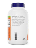 NOW Foods primer plano de textura de tableta y polvo mostrando pureza