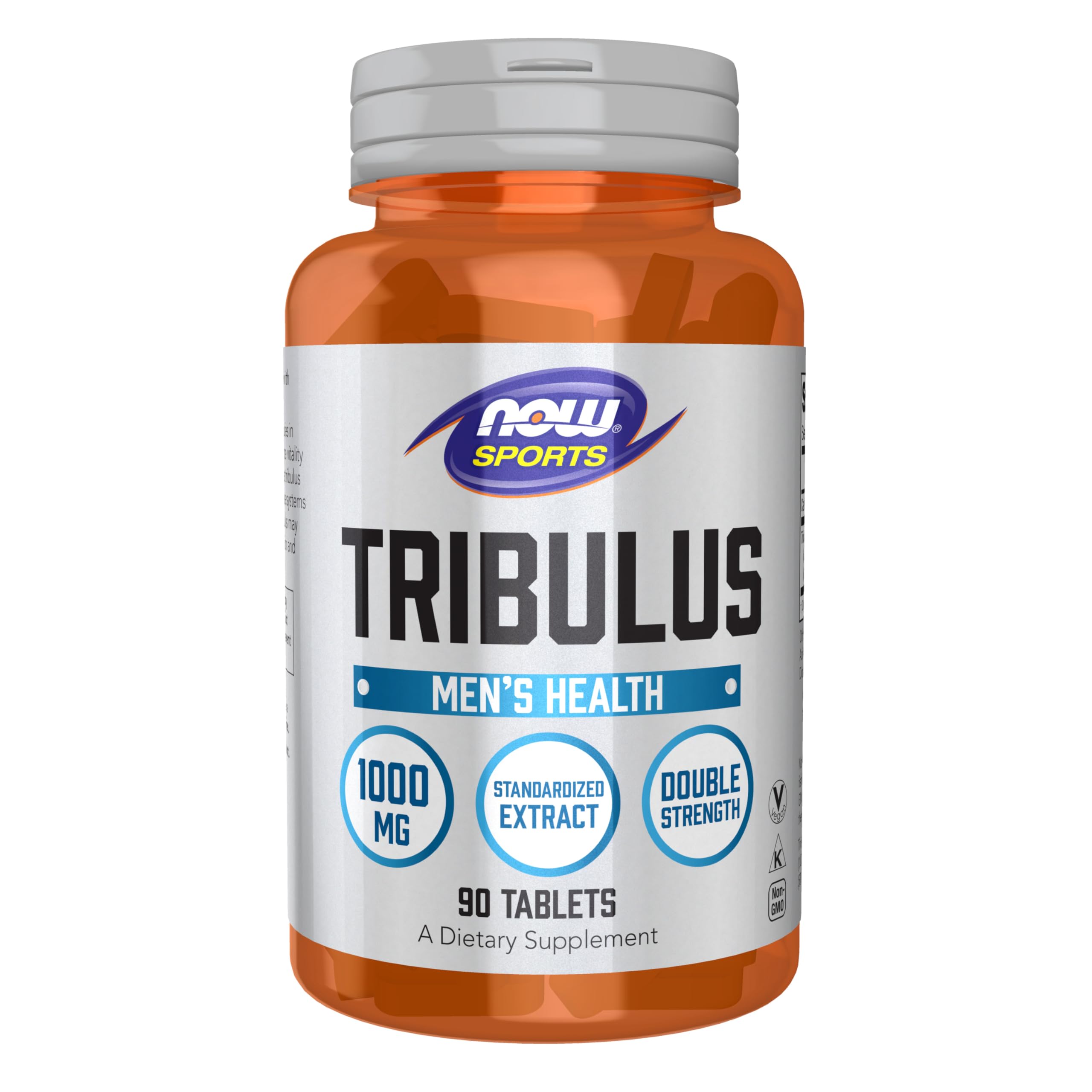NOW Foods envase frontal de Tribulus 1000 mg con información clara de dosis