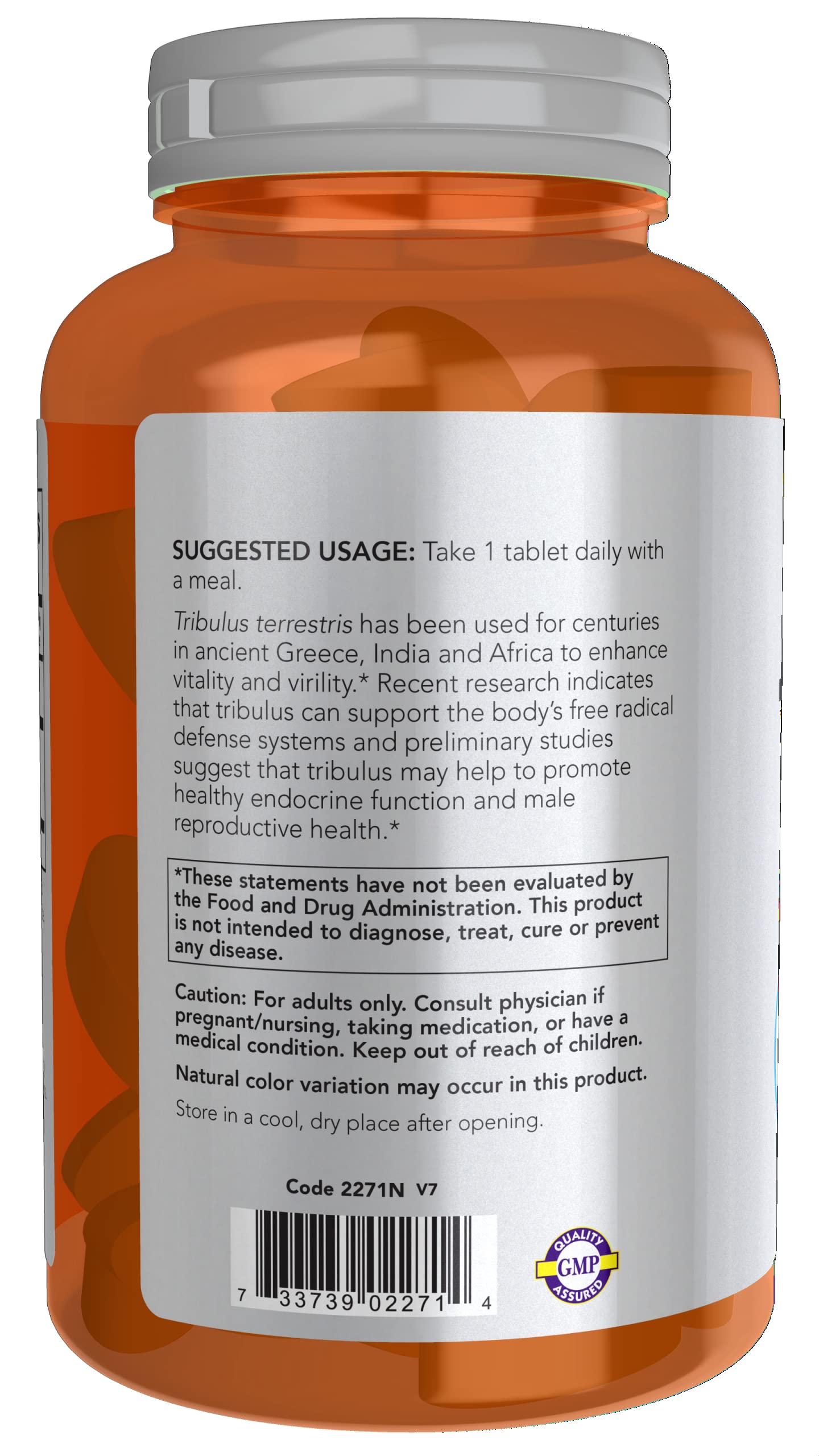 NOW Foods textura del extracto Tribulus indicando concentración y pureza