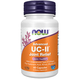 NOW Foods frasco UC-II Advanced Joint Relief mostrando diseño y beneficio de movilidad