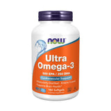 NOW Foods frasco frente que muestra 180 softgels y conveniencia diaria