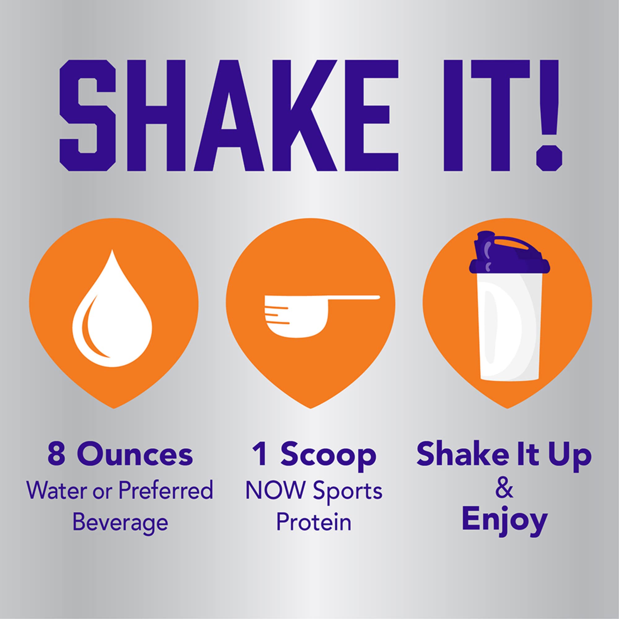 NOW Foods etiqueta nutricional del producto mostrando 25 g proteína por porción