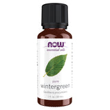 NOW Wintergreen frontal botella mostrando envase y tapón seguro