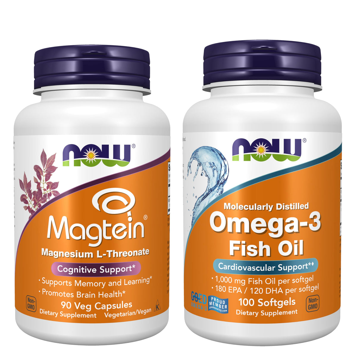 NOW Foods Magtein presentación frontal mostrando envase y etiqueta clara