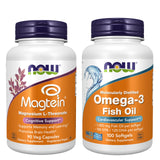 NOW Foods Magtein presentación frontal mostrando envase y etiqueta clara