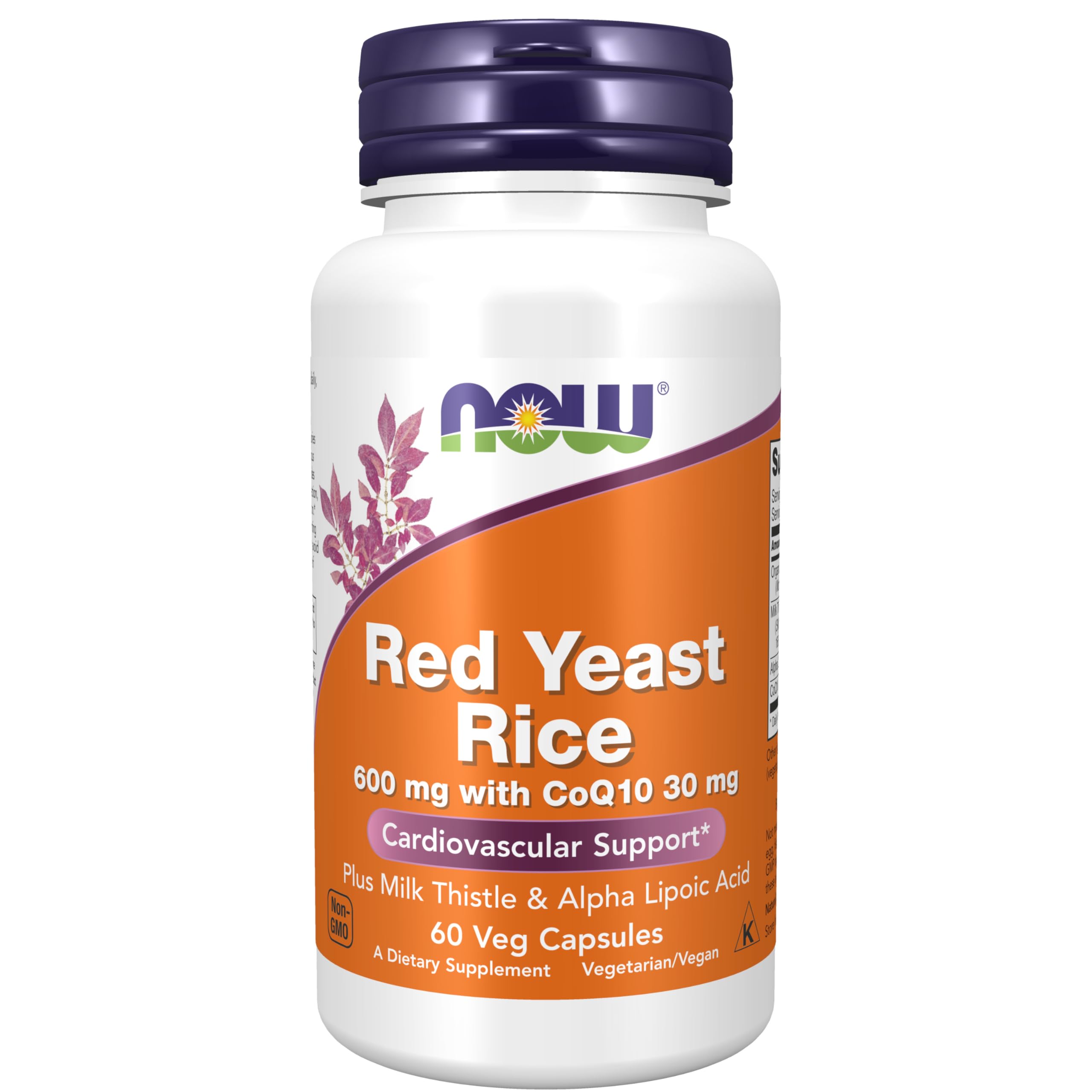 NOW Foods frasco frontal mostrando etiqueta y beneficios clave