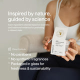 Nowful etiqueta informativa en primer plano destacando ingredientes naturales