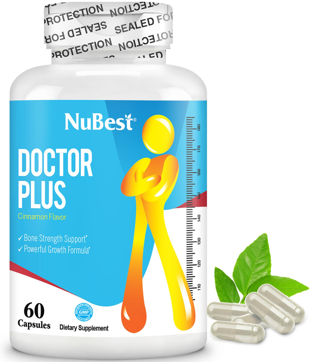 NuBest Doctor Plus vista frontal del envase mostrando 60 cápsulas y diseño claro