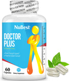 NuBest Doctor Plus vista frontal del envase mostrando 60 cápsulas y diseño claro