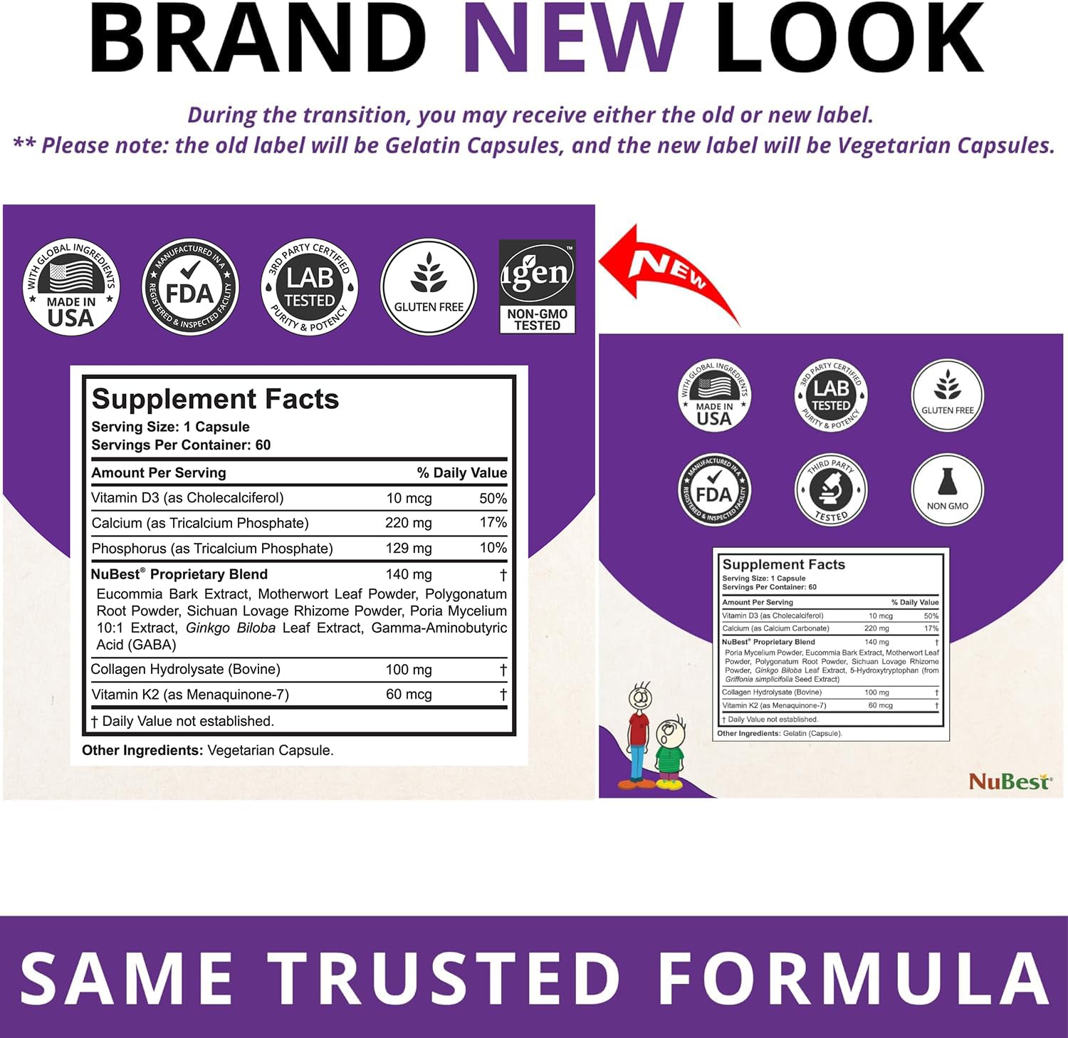 NuBest textura del polvo/ingredientes para mezcla rápida y absorción