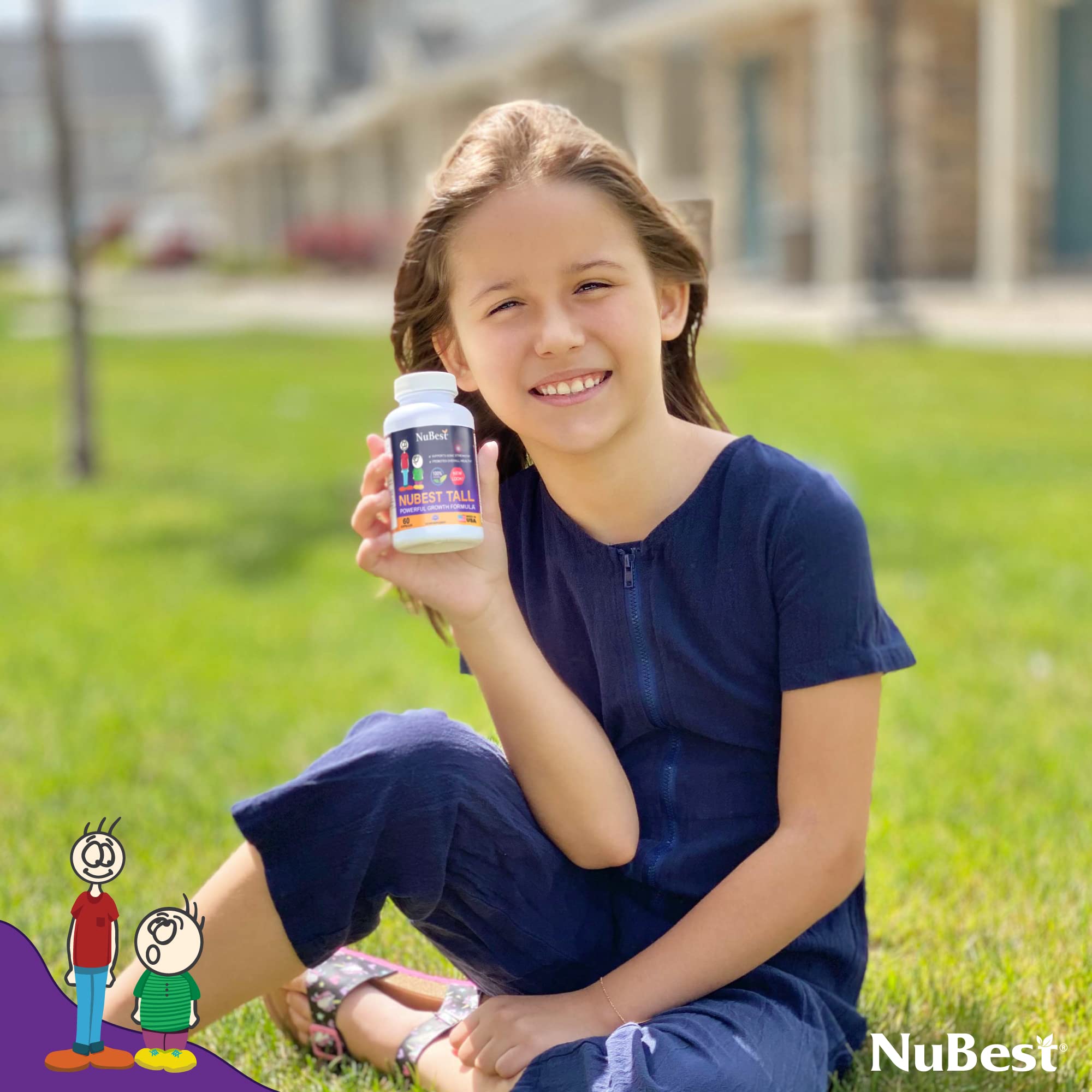 NuBest Tall al lado de una moneda para comparar tamaño de las cápsulas