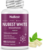 NuBest frasco frontal mostrando diseño y beneficio de piel radiante