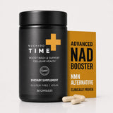 Nuchido Time+ envase frontal mostrando marca y diseño, favorece confianza