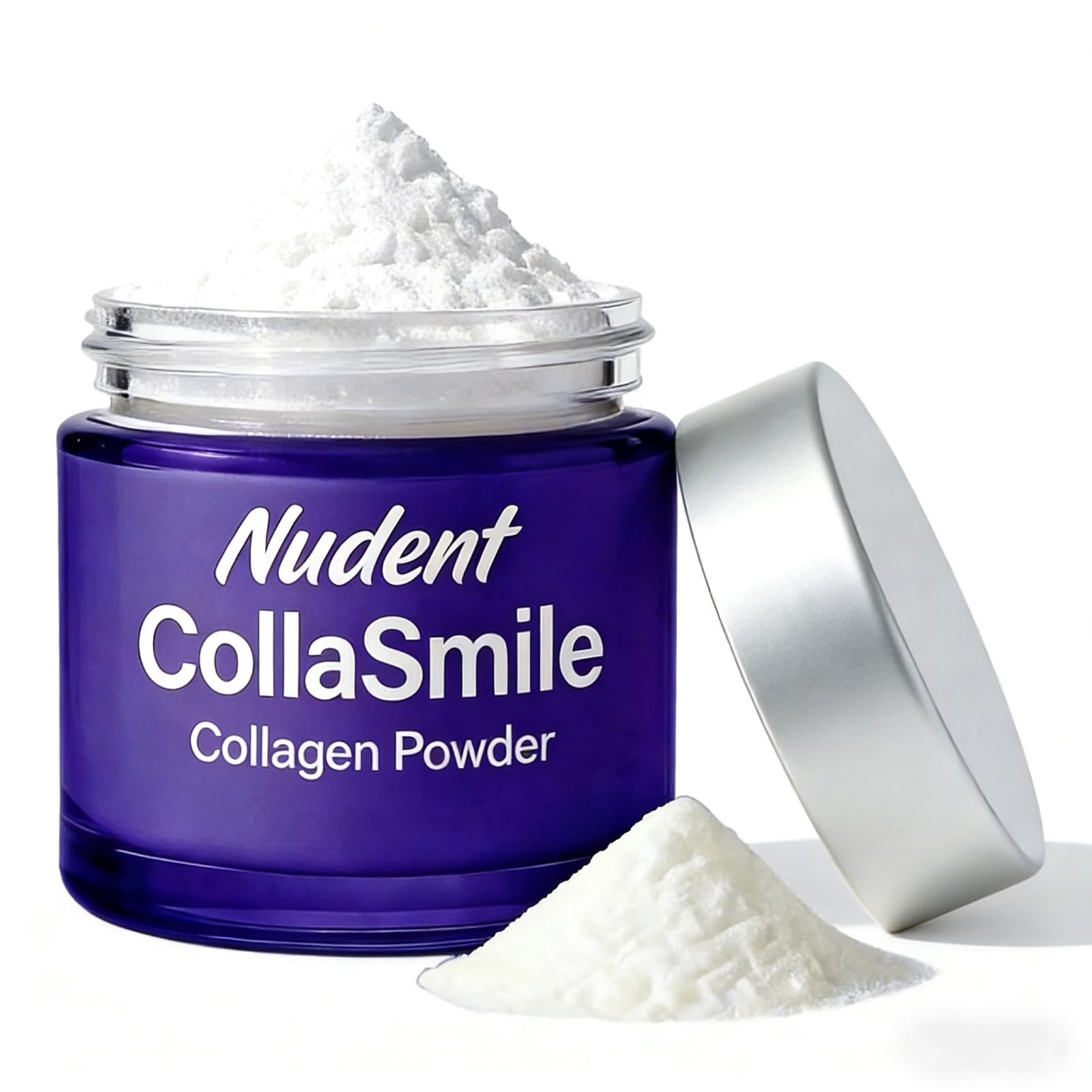 Nudent CollaSmile frente del tarro mostrando diseño y portabilidad