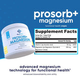 NuEthix Prosorb+ etiqueta con ingredientes, magnesio 200 mg y vitamina C 90 mg