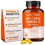 NUELATION frasco frontal mostrando 120 cápsulas y beneficios claros