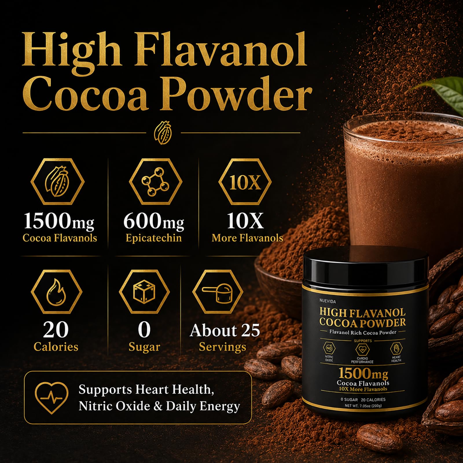 NUEVIDA batido cremoso con cacao para rutina matinal